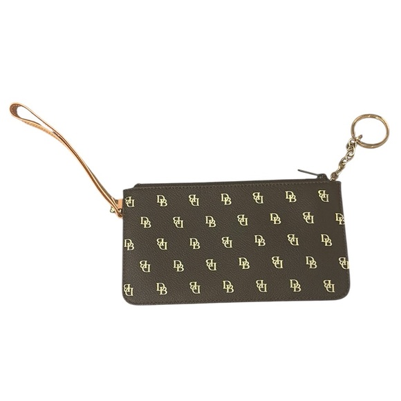 Dooney & Bourke Brown Wristlet with Gold Hardware - Picture 1 of 5
